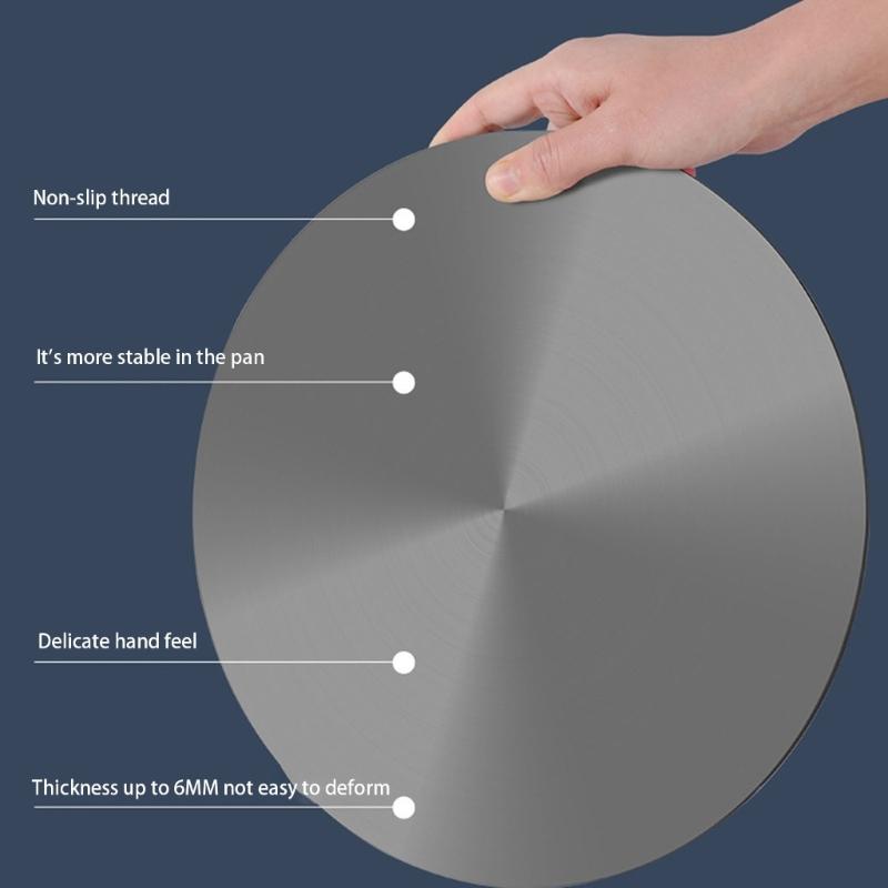 Round Aluminum Heat Conduction Plate Quick Defrosting Tray for Gas Stove Folding Design 6mm Thickness Ideal for Cooking