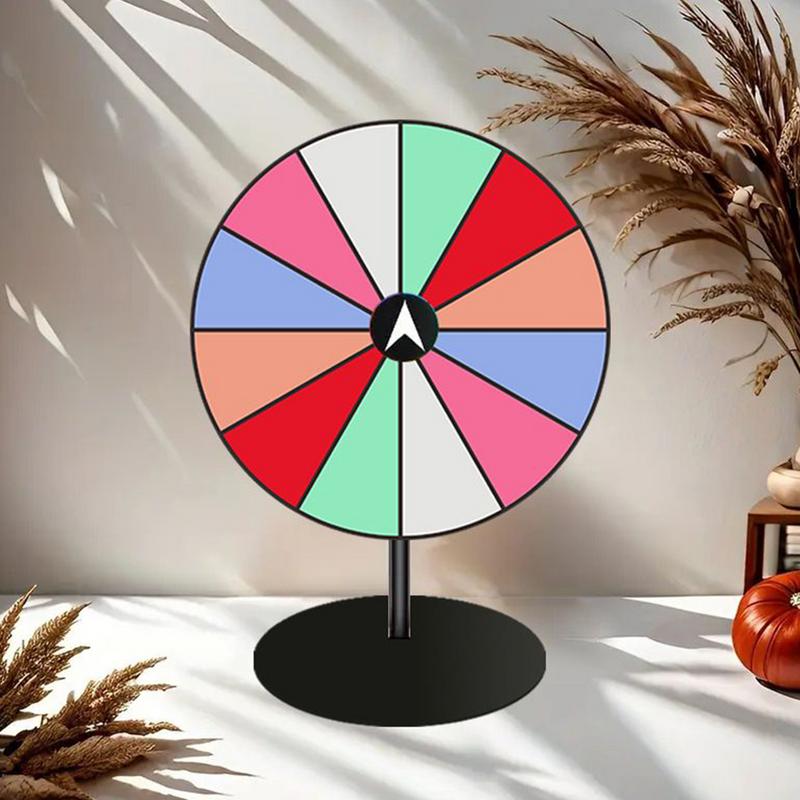 12 Slots Prize Wheel Table Prize Wheel Spinner Heavy Duty Base With Dry Erase Marker For Trade Shows Carnivals And Home