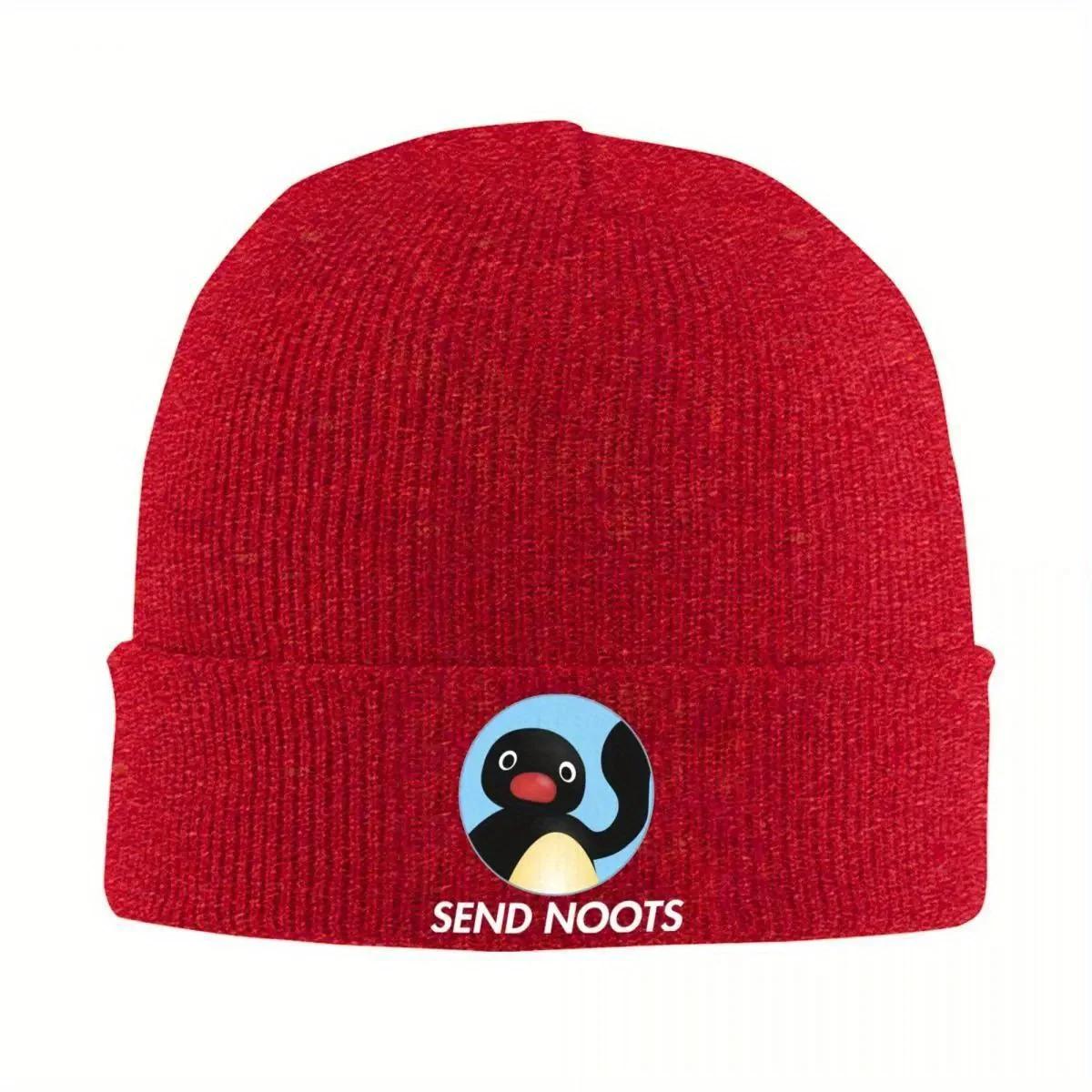 Send Noots Beanie Hats meme Bonnet Hats Unisex Women Unisex Cute Outdoor Sport Knit Hat Autumn Design Head Wrap Caps