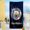 Manchester City Personalized Text Beach Towel Super Soft & Absorbent