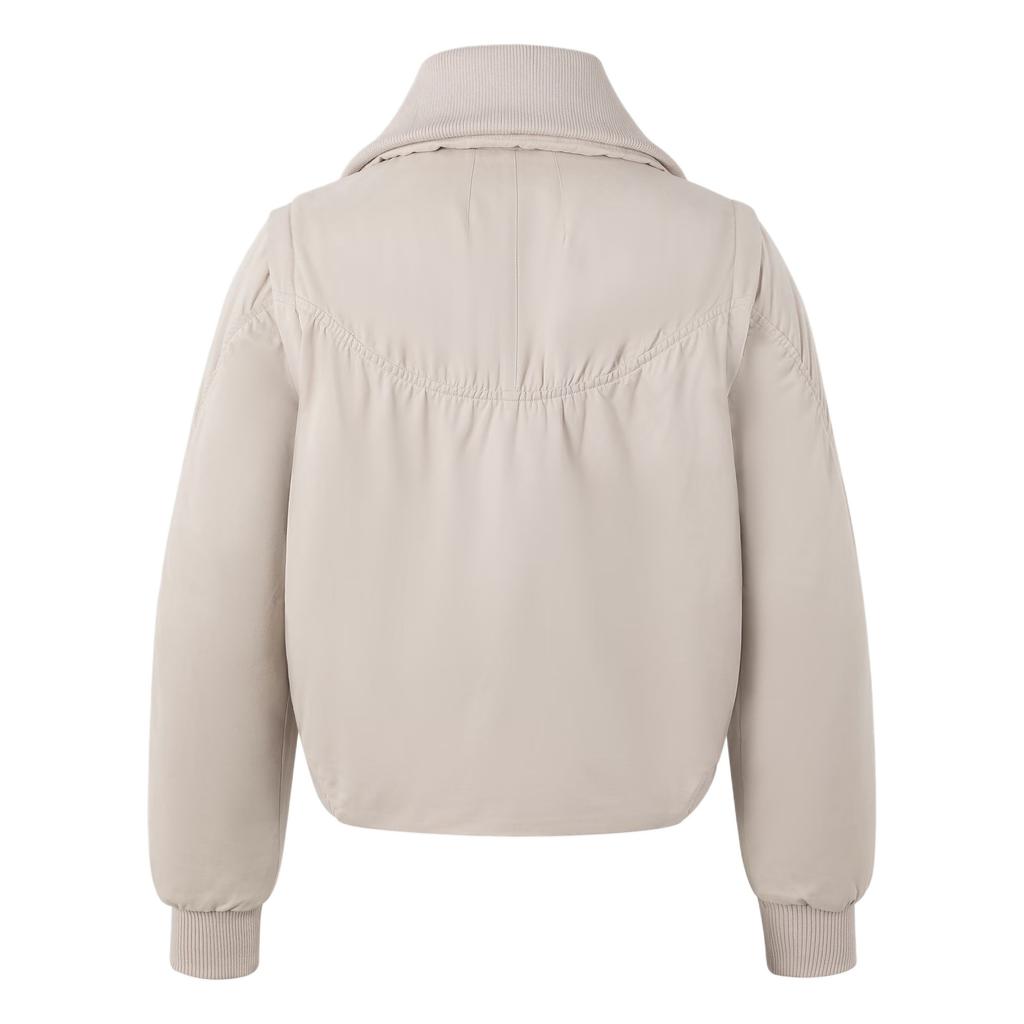 Adidas Fustl W P Djk C Solid Color Warm Sports Casual Long Sleeve Cotton Jacket Women Jackets Brown JW8912