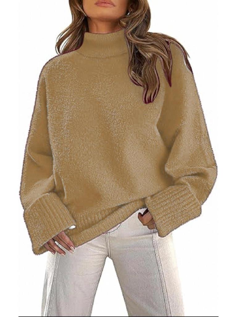 2024 Hot-Selling European & American Women's Autumn/Winter High Collar Plush Sweater Pullover