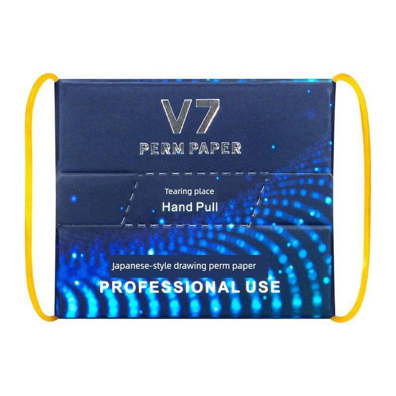 

Hair Perm Paper Wrist Box Paper Cold Wave Curl Paper Hot Iron Bar Electric Hair Paper Hairdressing Ultra-Thin Punch Japanese Hair Salon 1 Box (200 Sheets Per Box)