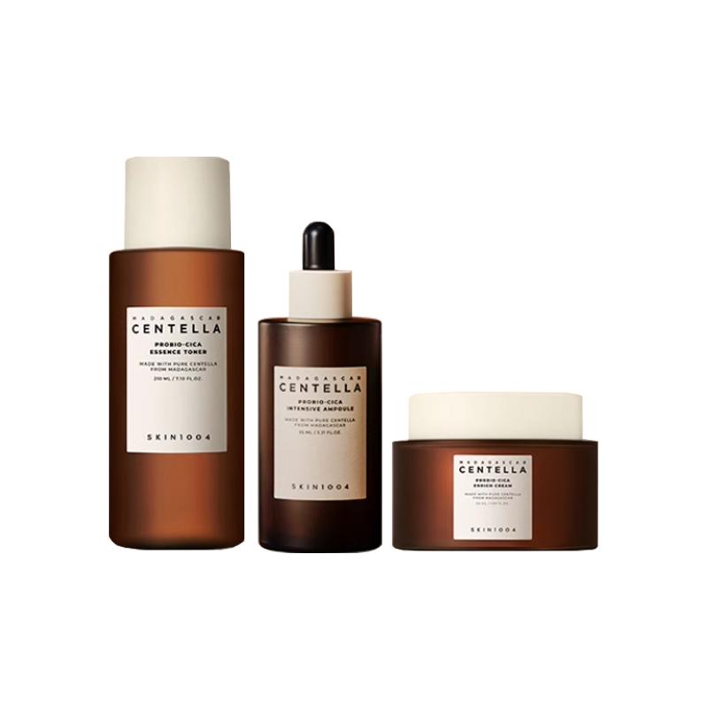 SKIN1004 Probiotic 3Pcs Skin Care Set,210ml Balancing Toner+95ml Probiotic Ampoule+50ml Repair Facial Cream,Skin Barrier Calming Facial Kit