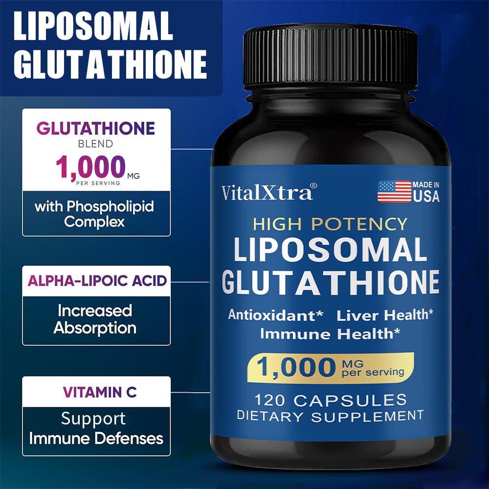 Glutathion liposomal à haute concentration, contenant de la vitamine C, 120 gélules