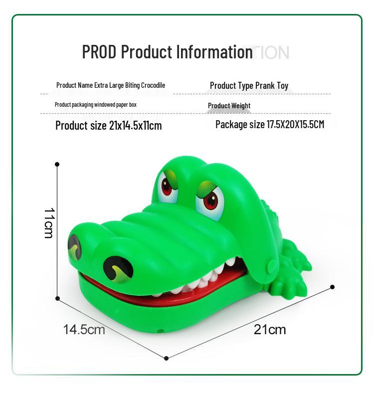 Free Shipping: Biting Crocodile Prank Game - Sound & Light Dinosaur Toy for Kids