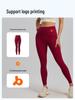 Juyitang Double-Sided Bare-Feel Yoga Pants with No Visible Lines, Back Pocket, and Shaping Hip-Lift for Women