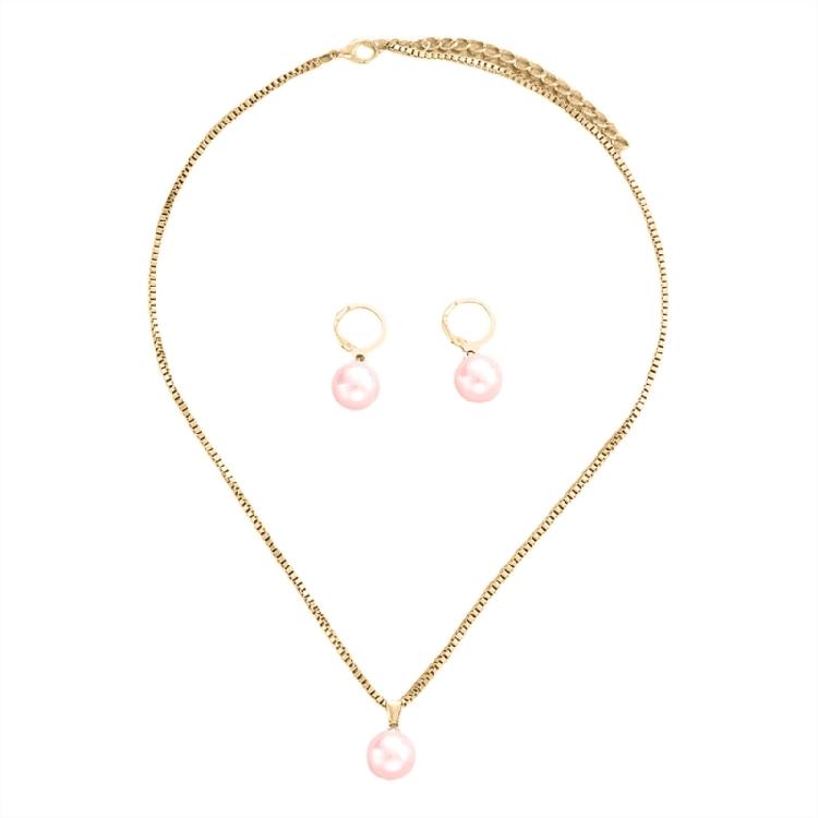 Pearls Jewelry Set Chain Necklace Women Office Wear Accessories Suitable for Business Meetings and Social Gatherings