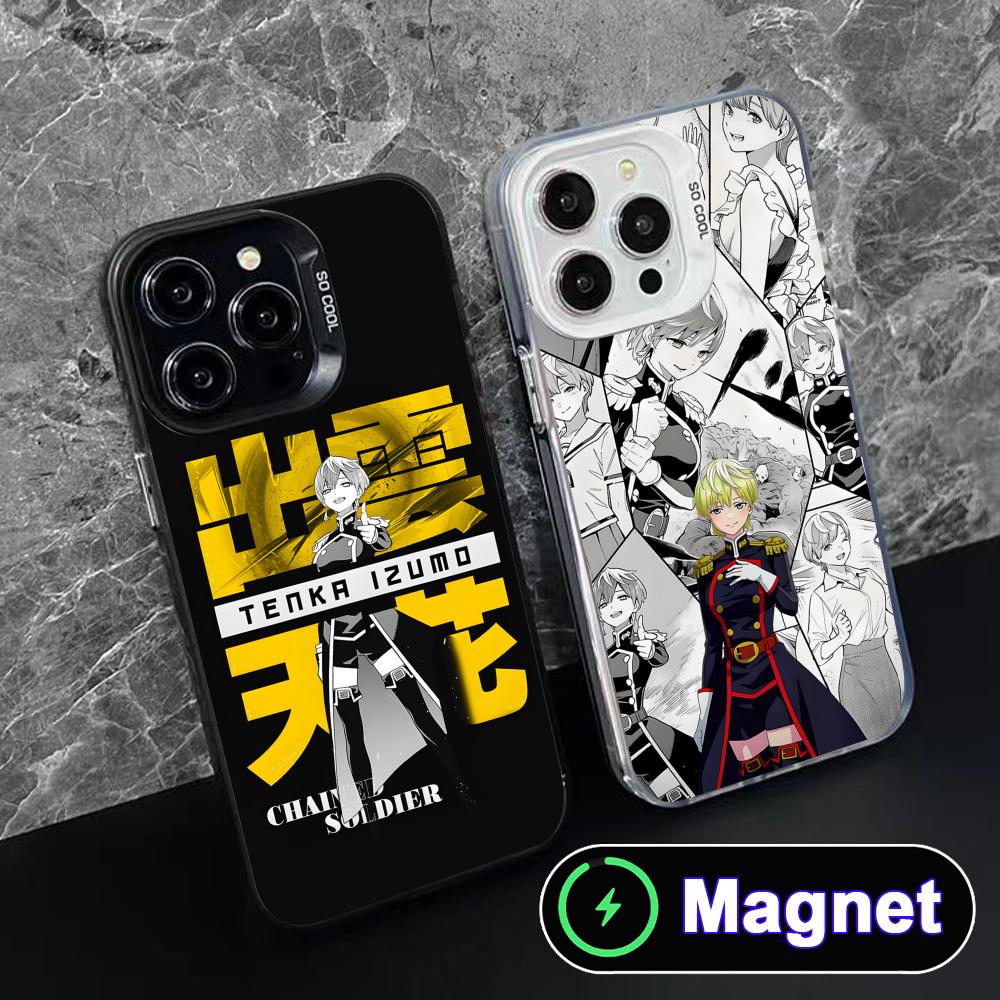 Mato seihei no slave Tenka Izumo Translucent MagSafe Mobile Phone Case for iPhone 17 16 15 14 13 12 11 Air Pro Max Plus Colorful