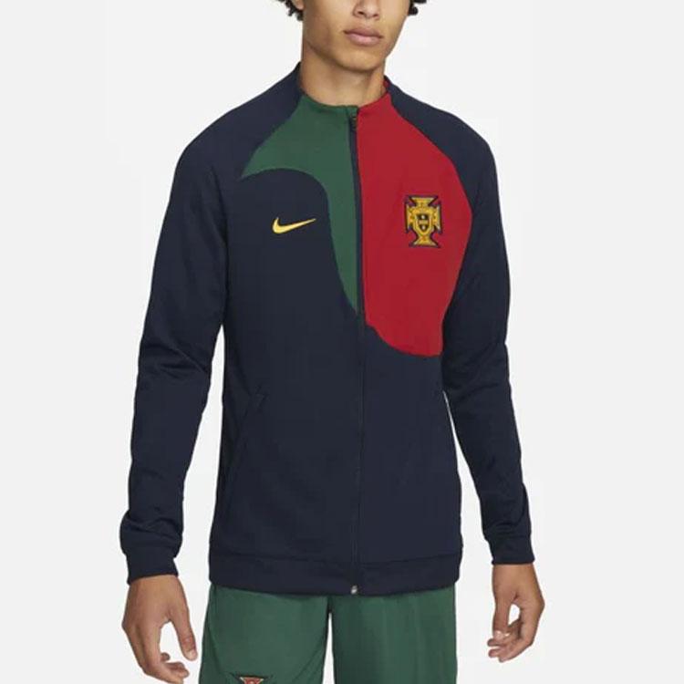 Nike Fotbalový dres s dlouhým rukávem s vyšívaným logem v barevném bloku, sezóna 2022-23, Tým Portugalska, Pánské topy DH4746-451