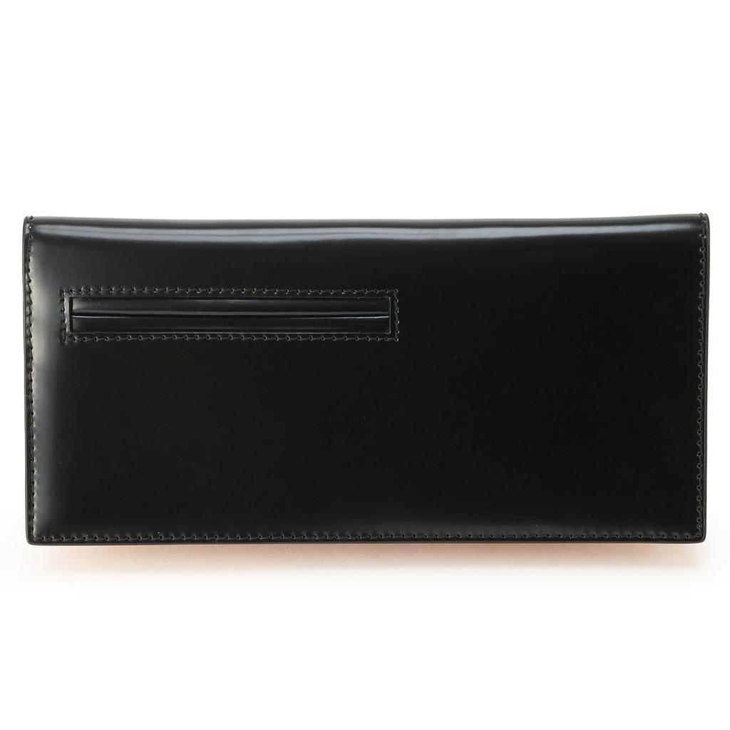 Golbe Cordovan Long Wallet with RFID Pure Bills Blocking, (Black)