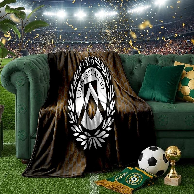 Udinese-Calcio Crest Design Throws Blanket Flannel Blankets Plush for Couch Bed Gifts for Men Women Travel picnic blanket Christmas fan gifts
