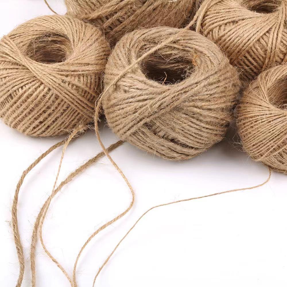 Jute Rope Roll for DIY Crafts - 1mm & 2mm Thickness, Ideal for Tags, Packaging, Handmade Accessories, and Christmas Decorations.