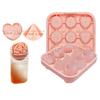 Rose Heart Diamond Ice Cube Mold Food Grade Silicone Ice Maker for Whisky Cocktail Ice Cube Tray Dessert Mold
