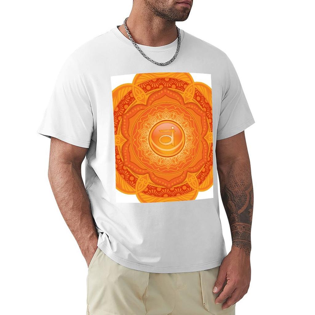 Sacral Chakra Mandala  07 TShirt Plus Sizes Short Sleeve Tee Fashion Shirts Mens Designer Clothes