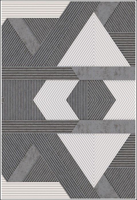 Tapis Zino Gris, Dimension: 80x150
