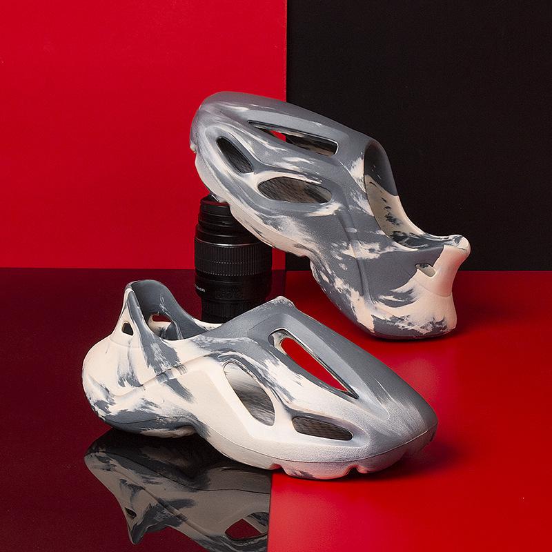 EVA Men's Color Block Trend Sandals - Creative National Tide Beach Shoes with Thick Sole