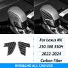 For Lexus NX 250 300 350H 2022-2024 Carbon Fiber Gear Shift Knob Both Side Panel Trim Cover Car Interior Accessories Sticker