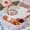 Leak-proof 3 grids Lunch Box Sealed Picnic Box Lunch Box with fork spoon  Outdoor Activities