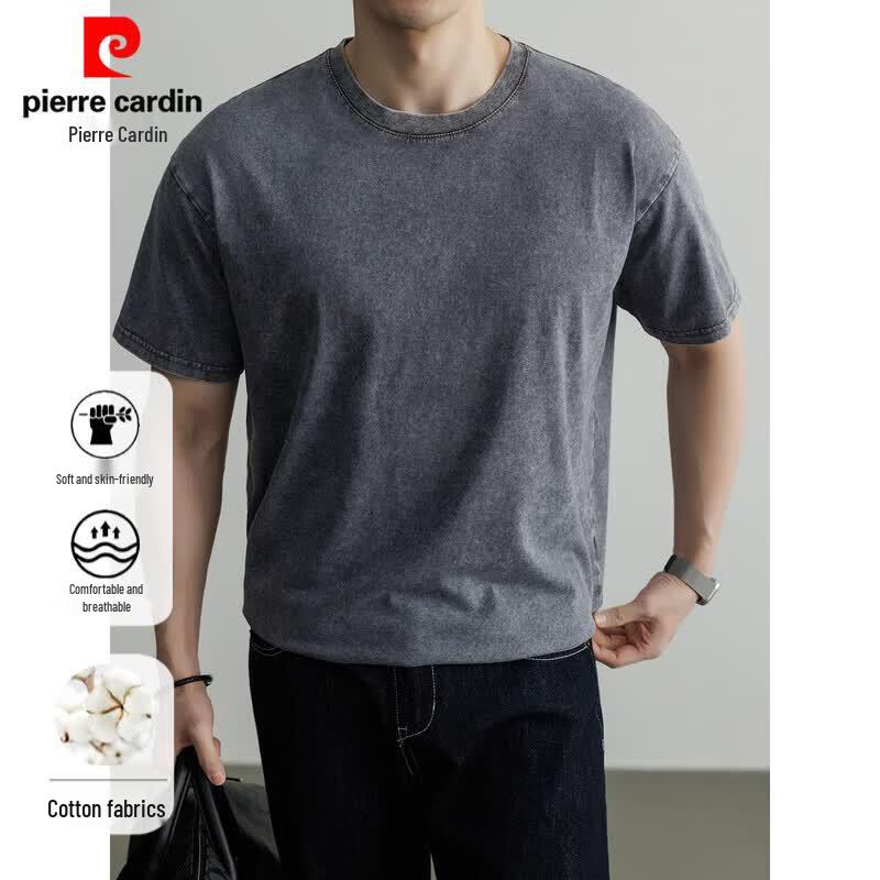 Pierre Cardin Men's 100% Cotton Crew Neck T-Shirt
