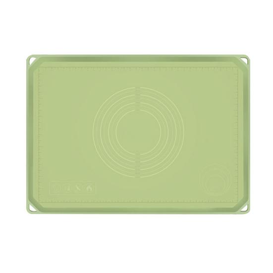 

Коврик Точная шкала Увеличенный край Брызгозащищенный Высокая сверхустойчивость к температуре Антипригарное силиконовое покрытие Толстый Большой зелёный