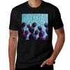 Neon Blue Cactus Painting Tshirt Sweat Absorbing Sports Tee Shirt