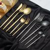 30pcs/6set Dinnerware Knives Fork Dessert Coffee Teaspoons Spoons Ware Set Stainless Steel Cutlery Kitchen Tableware