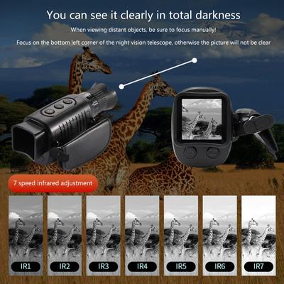 Visão noturna Monocular infravermelho óptico monocular para caça ao ar livre com zoom digital de 10X telescópio de longo alcance