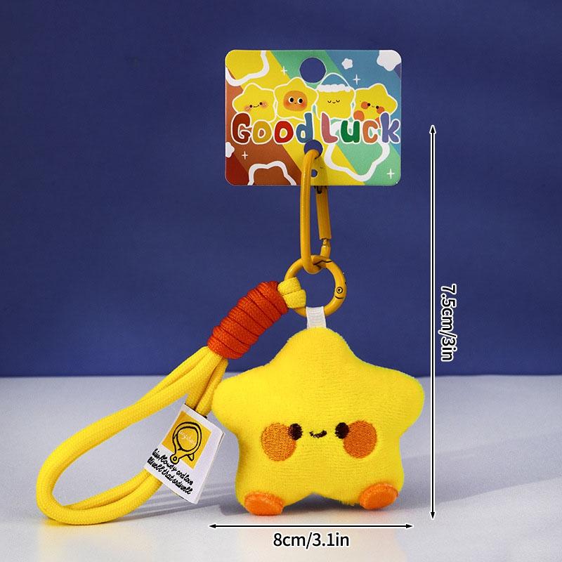 Star Keychain for Bags Party Favors Gifts Cartoon Star Keychains Accessories Christmas Decoraitons 2025 New Year Gifts