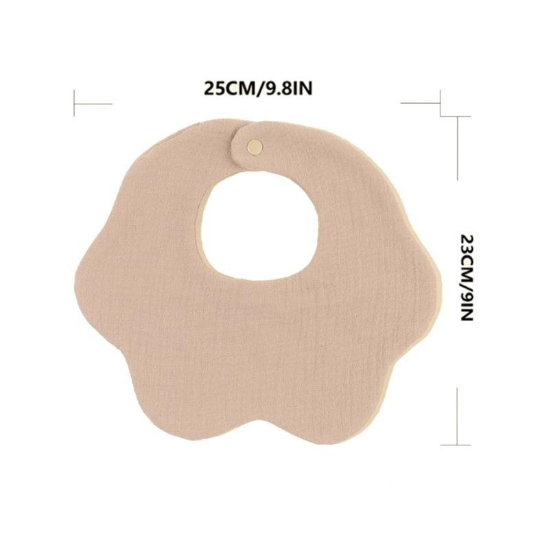 2PCS Baby Drooling Bib Burp Cloth for 0-24 Months Infants Cotton Saliva Towel Unisex Breathable Baby Bibs for Newborn