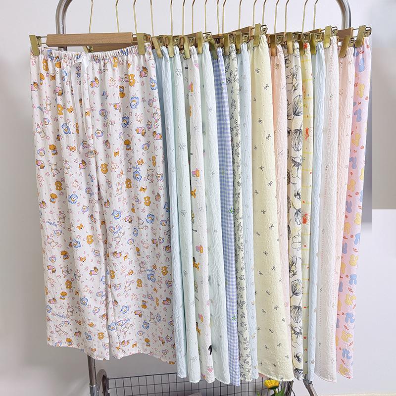 Cloud Cotton Cartoon Pajama Pants: Women's Loose, Breathable, Casual Long Pants for Spring/Summer - Youth Home Essential
