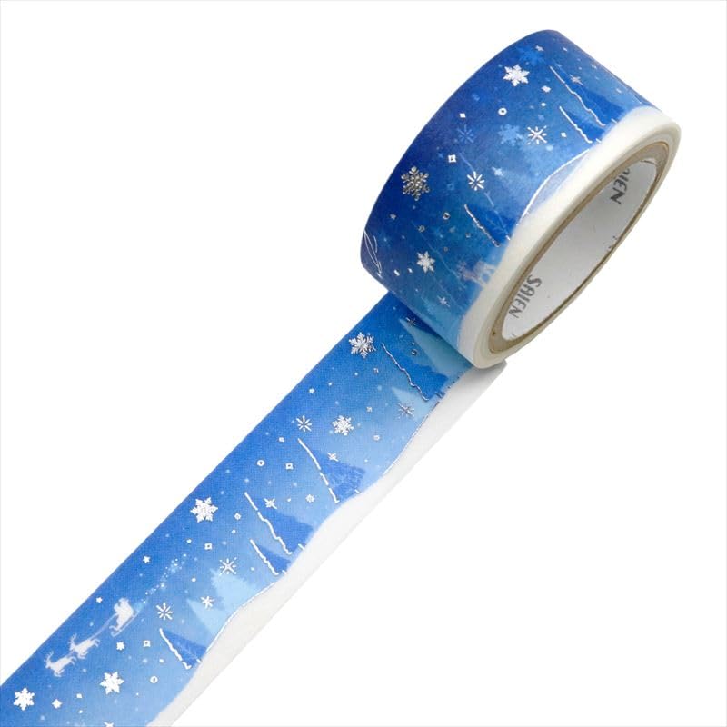 Made in Japan SAIEN Masking Tape Winter Night 20mm x 5m Roll UR-4092