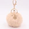 Snowflake Fluffy Pompom Ball Key Chain Ring Holder Car Bag Ornament Keychain