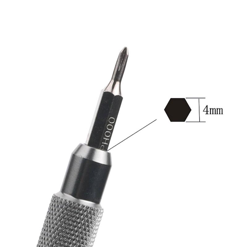 Magnetic Screwdriver Handle Holder Aluminium Alloy Repair Hand Tool Fit for 4mm Hexagon Durable Electronics Repair