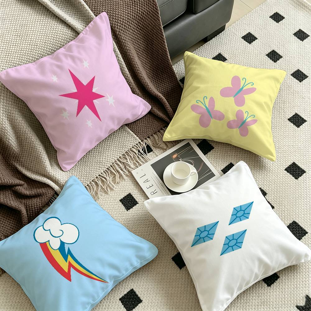 Cute LlittlePponyS Cushion Cover Polyester Sofa Cushions Decorative Throw Pillows Home Decoration Pillowcover