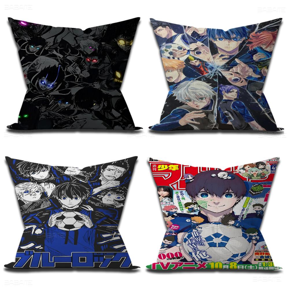 Blue Lock Anime Pillowcase Toon Gift Cushion Cover Bedroom Home Sofa Chair Seat Decor Pillow Case