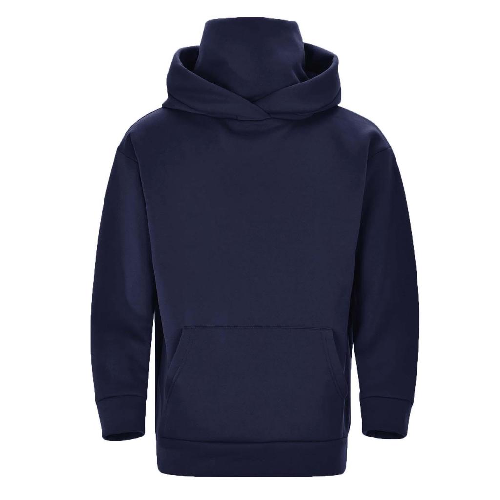 2024 Herbst Hoodie mit Samtfutter und gestapeltem Kragen: Trendig Unisex Lässig Lockere Passform