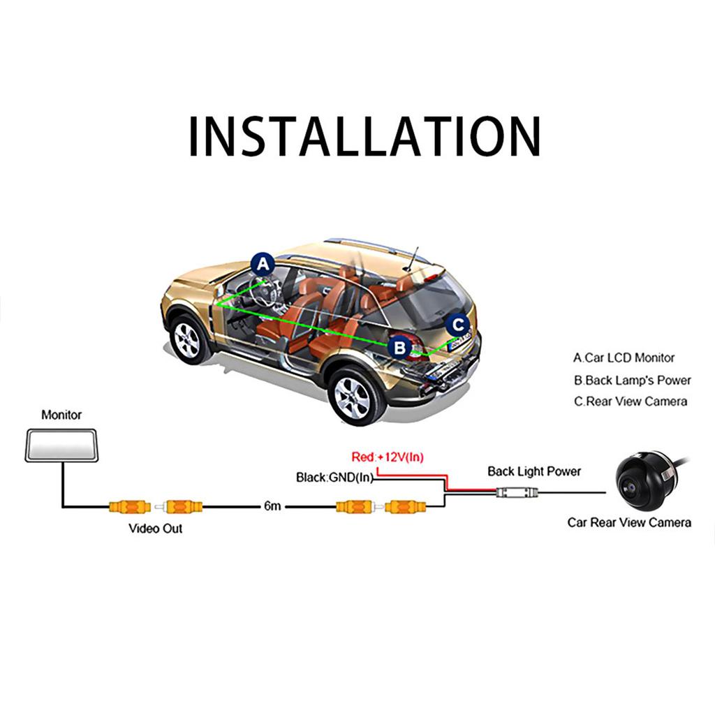 Car Backup Camera Rear View Camera Waterproof Car Reversing Camera 120°-140° Wide Viewing Angle Rearview Camera for Cars