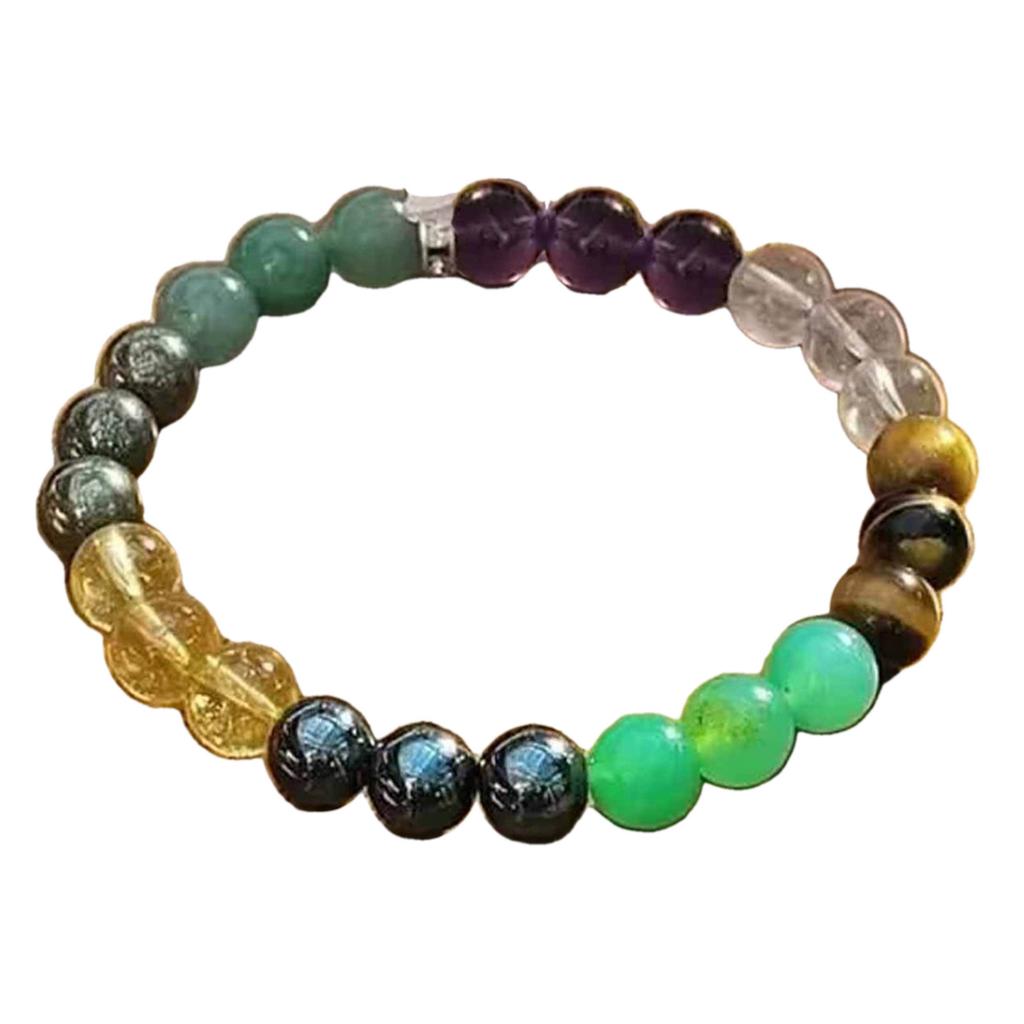 Delicate Green Stone Wealth Bracelet Exquisite Beaded Bracelet Bangles Adornment Ethnic Style Hand Strings Accessory