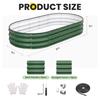 Galvanized Oval Raised Garden Bed 6x3x1 FT Outdoor Planter Box with Open Bottom Rust-Resistant Steel Garden Bed for Vegetables