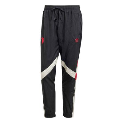 Originály SS24 Manchester United Track Series Retro Športové Šnurovacie Farebné Bloky Ležérne Pletené Nohavice Pánske nohavice Čierne IS6527