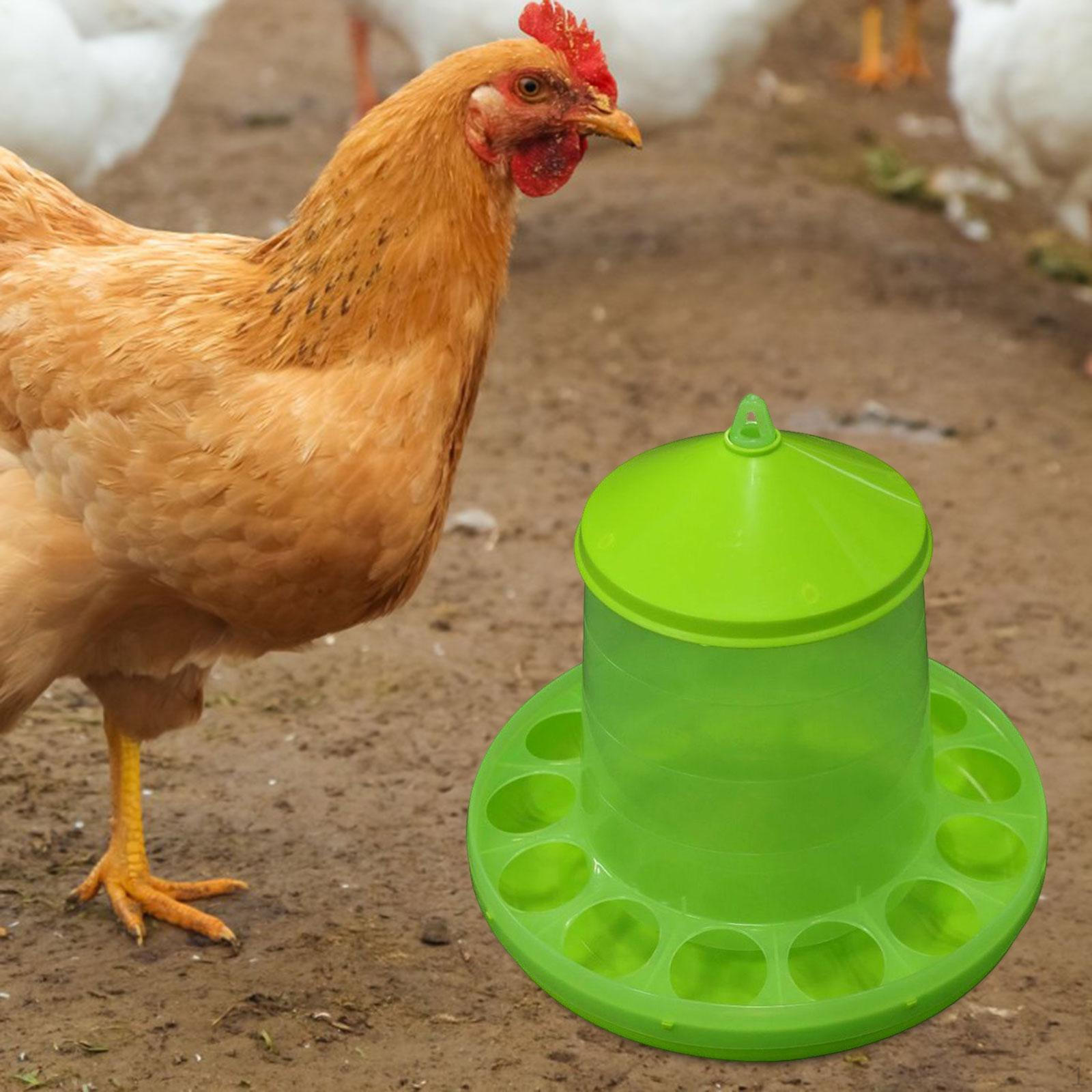 Automatic Poultry Feeder Farming Tools Watering Feeding Container Breeding Supplies feed Bucket 28x24cm No Bracket