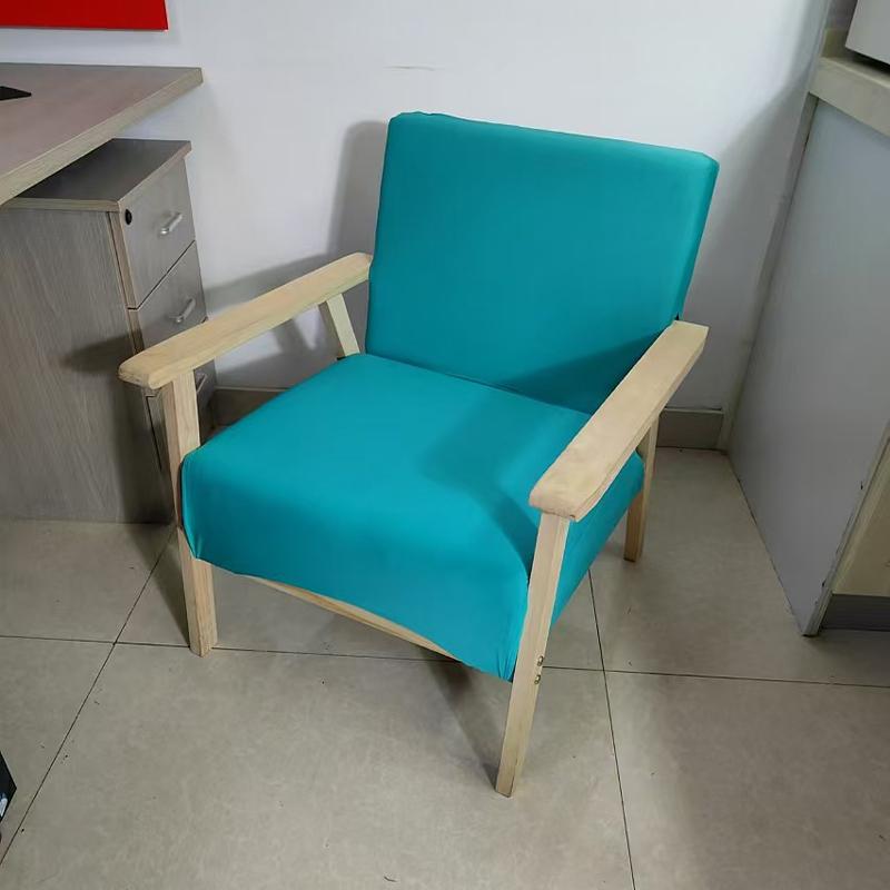 Elastic Single Sofa Cover Solid Universal Wood Chair Cover High Stretch Hotel Living Room Furniture Arm Chair Protector Cover