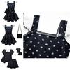 The Addams Family Wednesday Cosplay Costume Black Dress For Halloween Party