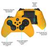 PlayVital Protective Cover for Xbox Elite Wireless Controller Series 2 Core, Includes Soft Rubber Skin and Thumbstick Cap Covers (Yellow)