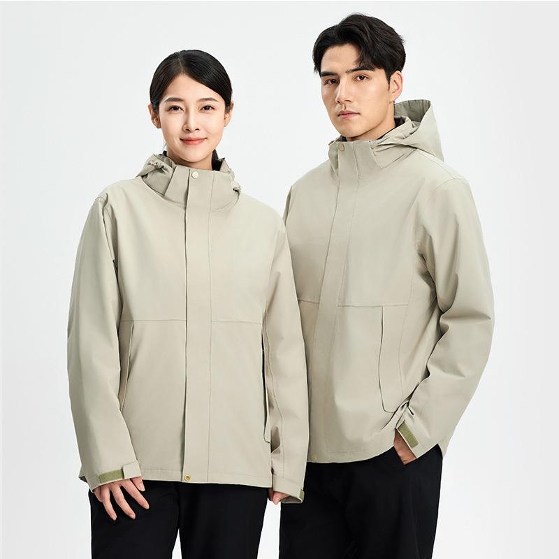 High-end Business Travel Down Jacket Three-in-one Men's and Women's Outdoor Work Clothes Windproof and Waterproof Jacket Customization
