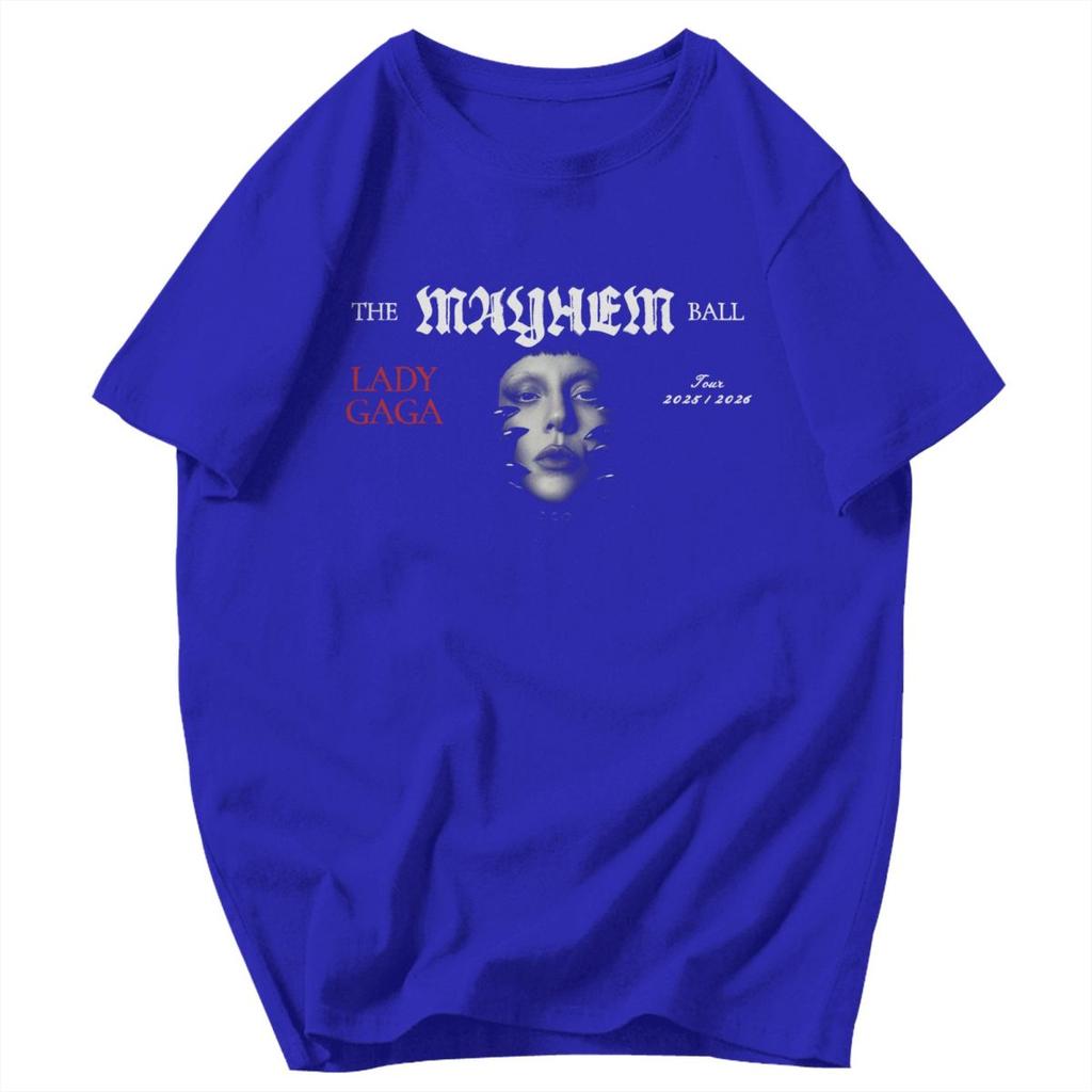 Men T Shirt Lady Gaga Mayhem Ball Tour Fans Gifts Cotton Y2K Graphic Customized Unisex Clothing T Shirts