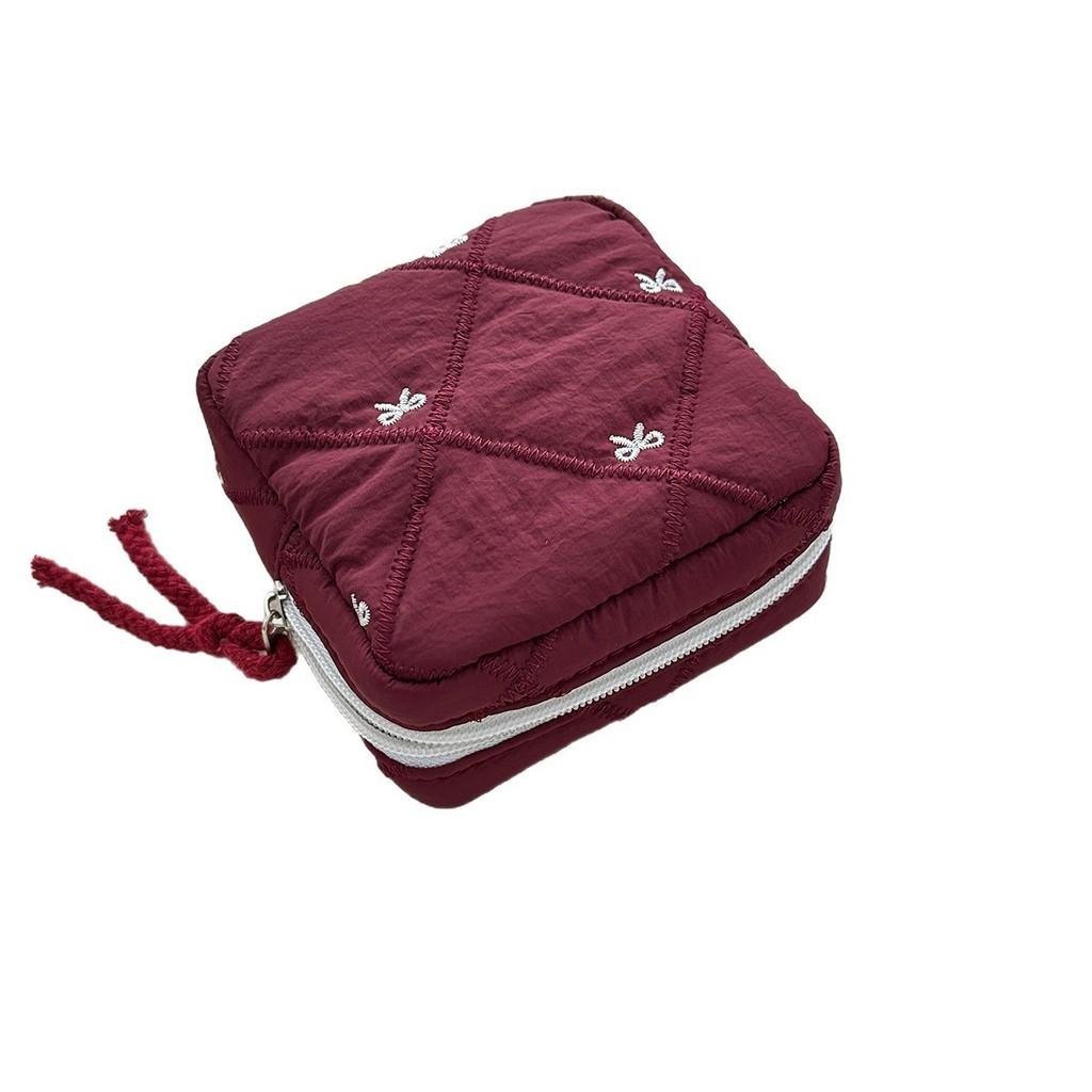 Travel Cosmetic Storage Bag With Butterfly Knot Pattern For Women And Teens