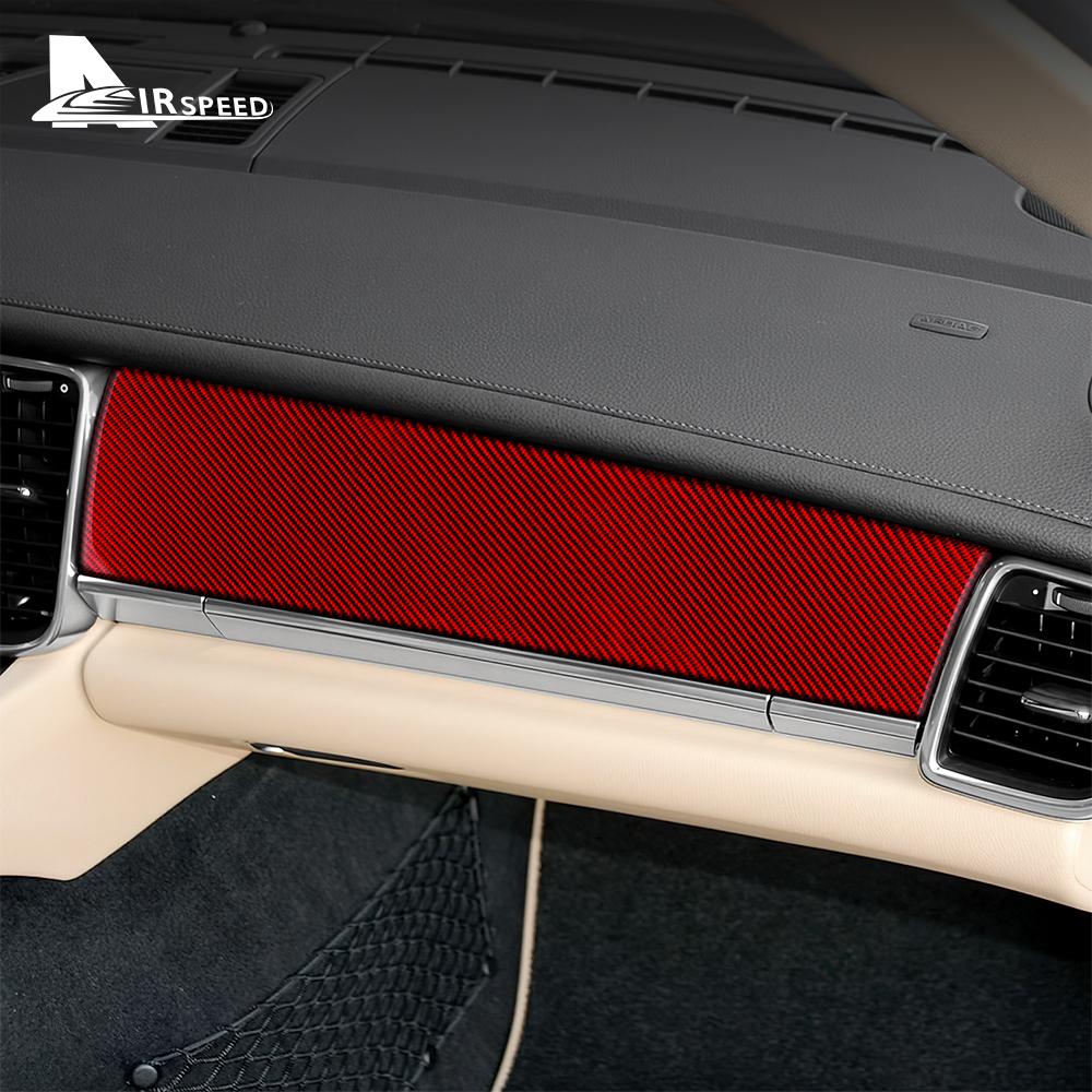 Real Soft Carbon Fiber Sticker For Porsche Panamera 2010 2011 2012 2013 2014 2015 2016 Interior Trim Co-Pilot Panel