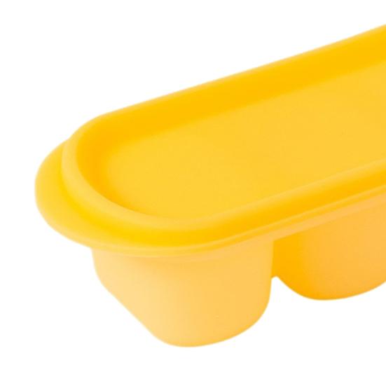 Ice Cube Mold Food Grade Silicone Ice Tray Three-Compartment Easy Release Compact Ice Cube Maker for Home DIY Drinks And Food Storage